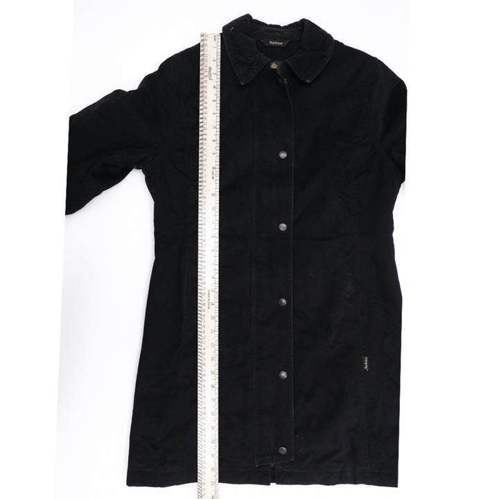 Ladies Barbour Waterproof And Breathable Plaid Lined Corduroy Collar Jacket