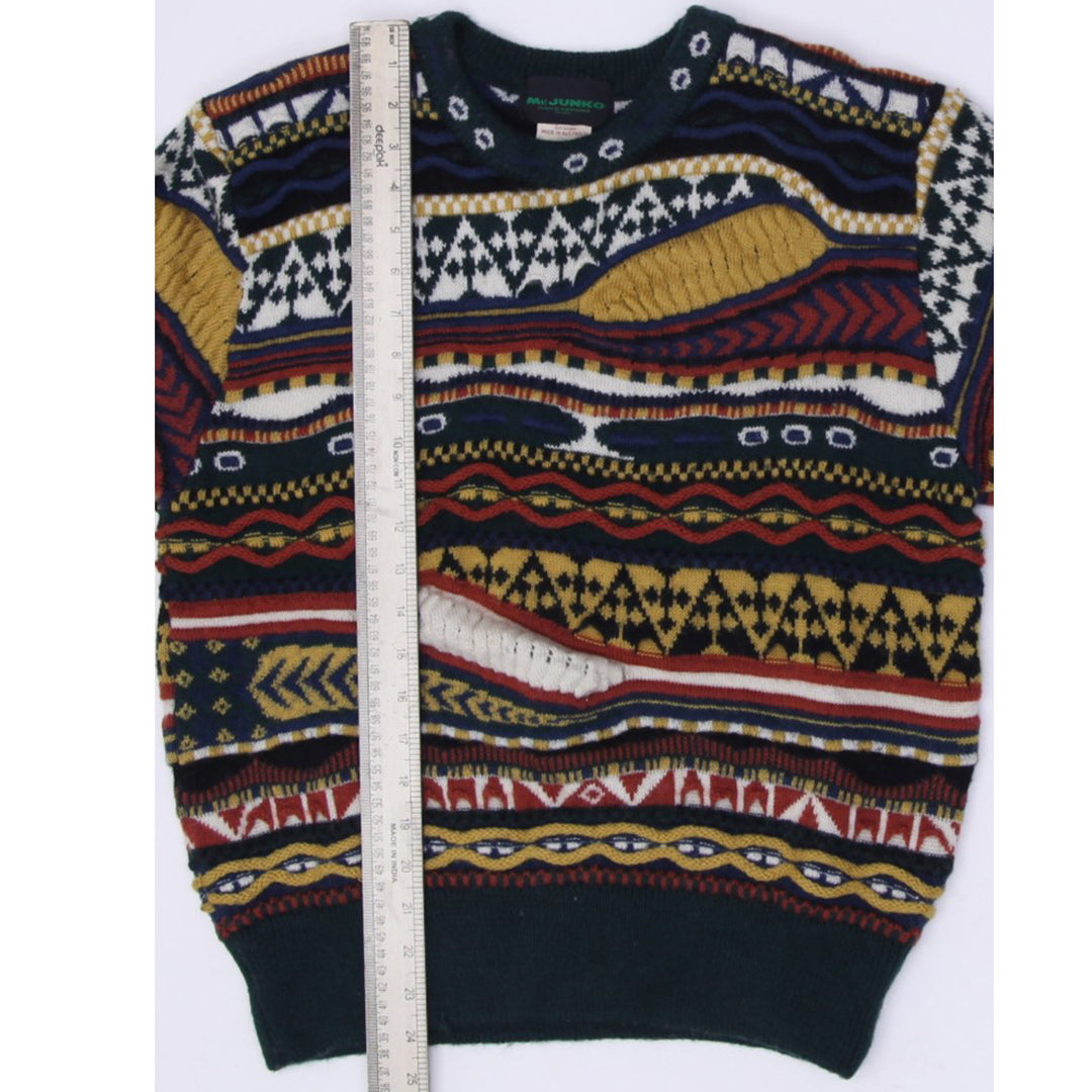 Vintage Mr Junko Koshino Coogi Style Pure New Wool Made In Australia Knit Sweater