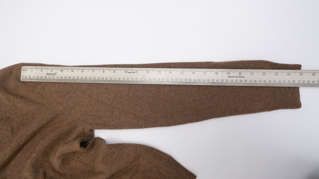 Mens Black Brown 100% Cashmere V-Neck Sweater