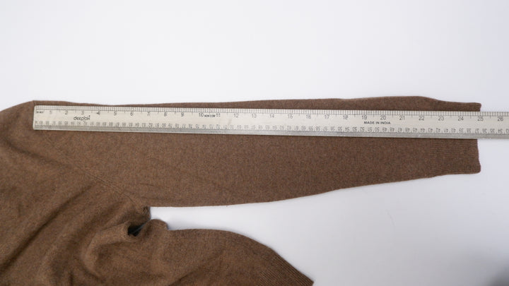 Mens Black Brown 100% Cashmere V-Neck Sweater