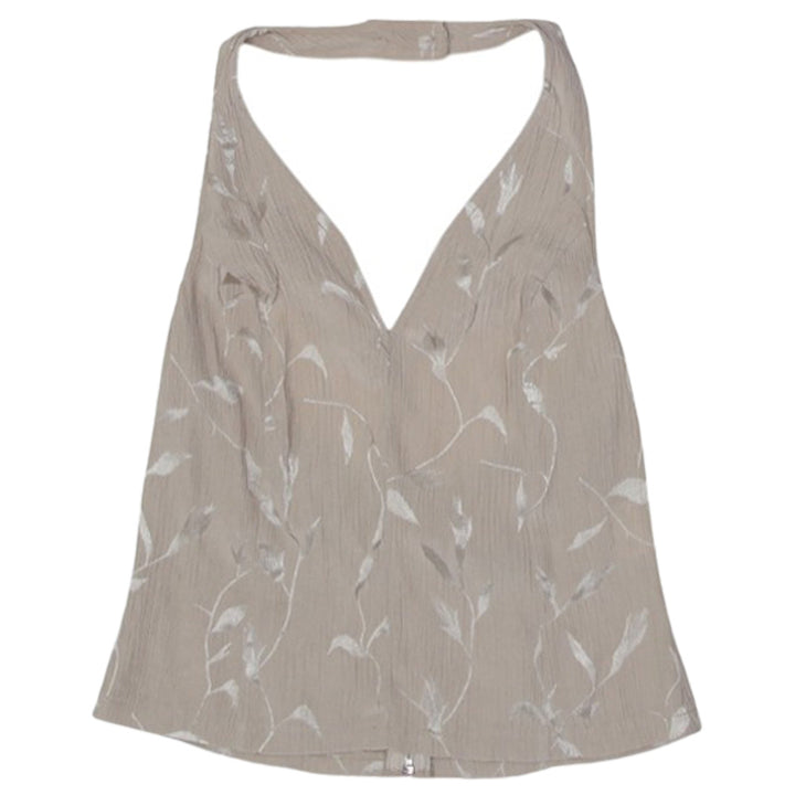 Y2K Ladies Halter Back Zip Top