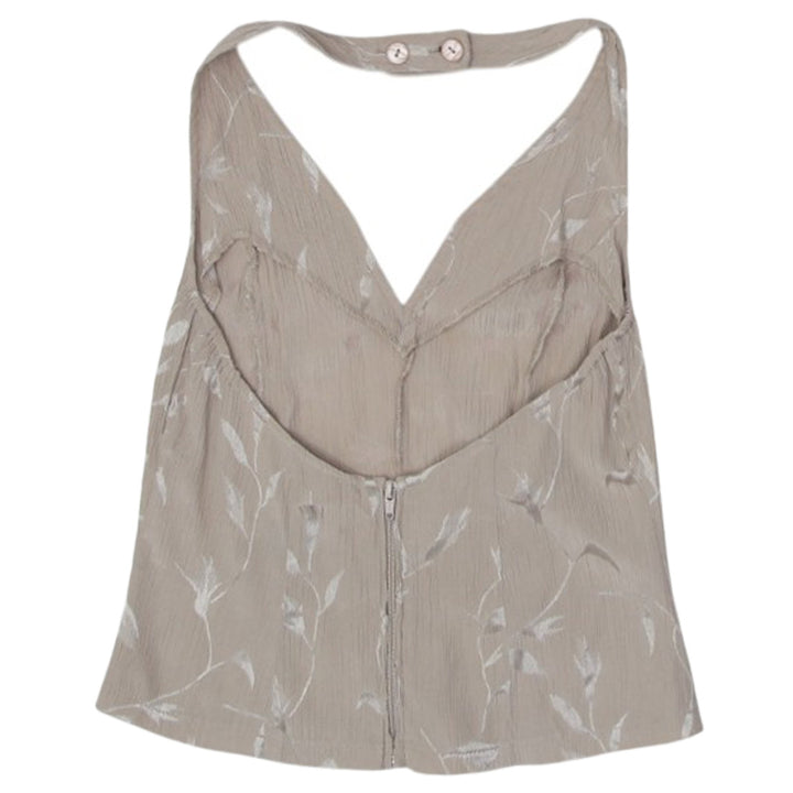 Y2K Ladies Halter Back Zip Top