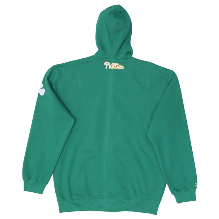 Mens Stitches Phillies Green Zip Up Hoodie