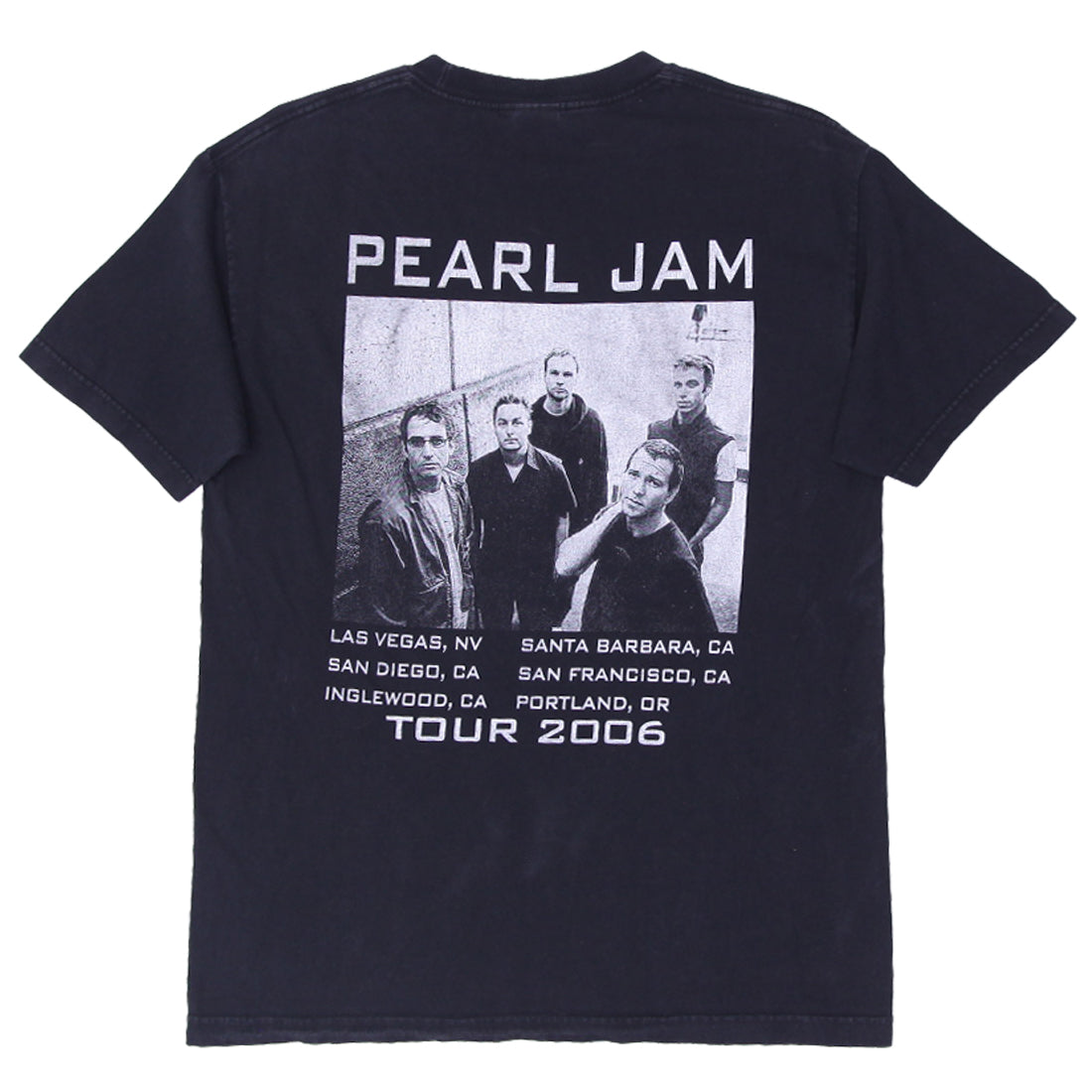 Pearl Jam 2006 ツアーTシャツ バンドT greatland Shop Vintage Mens Pearl Jam Tour 2006 T-Shirt Black Graphic Band