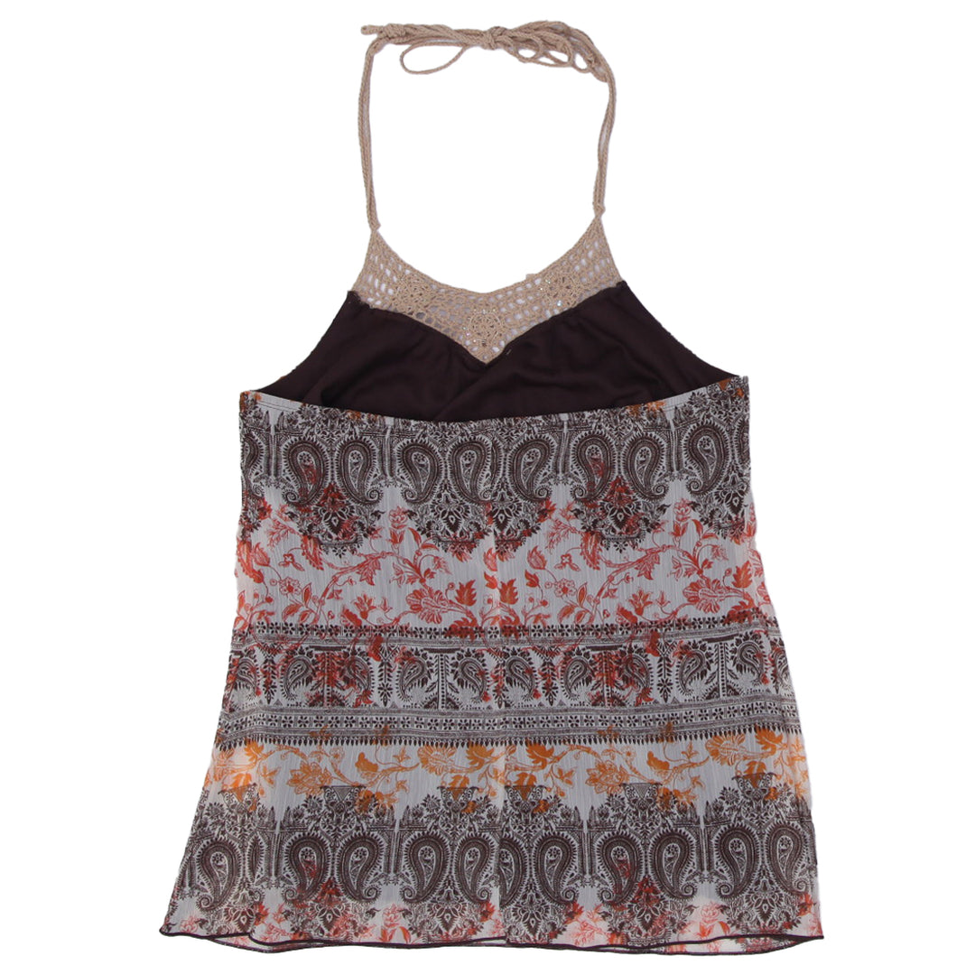Y2K Ladies Speechless Paisley Print Halter Top