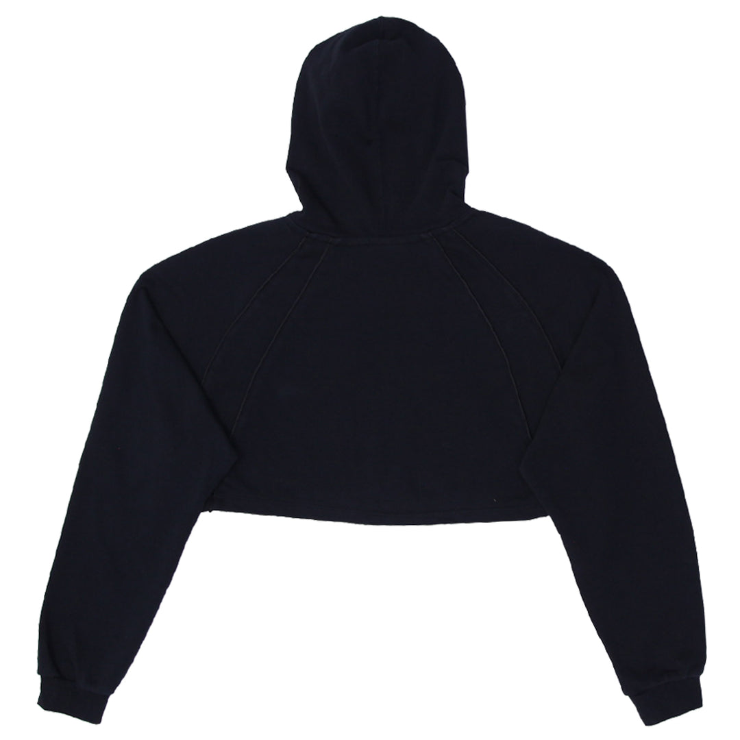 Ladies Air Jordan Loose Fit Cropped Black Pullover Hoodie