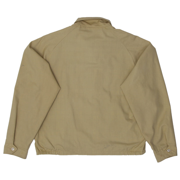 Vintage Mens Oakbrook Sportswear Beige Jacket Full Zip Plaid Lining | Migration_Jacket - Side View | Fashion Rerun