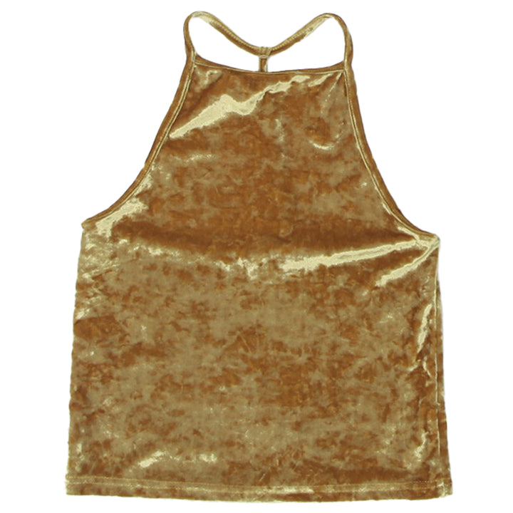 Y2K Ladies Urban Outfitters Crushed Velvet T Back Cami Top