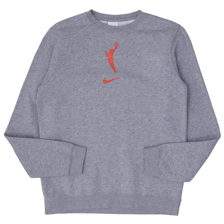 Mens Nike WNBA Logo Club Fleece Crewneck Sweatshirt Gray