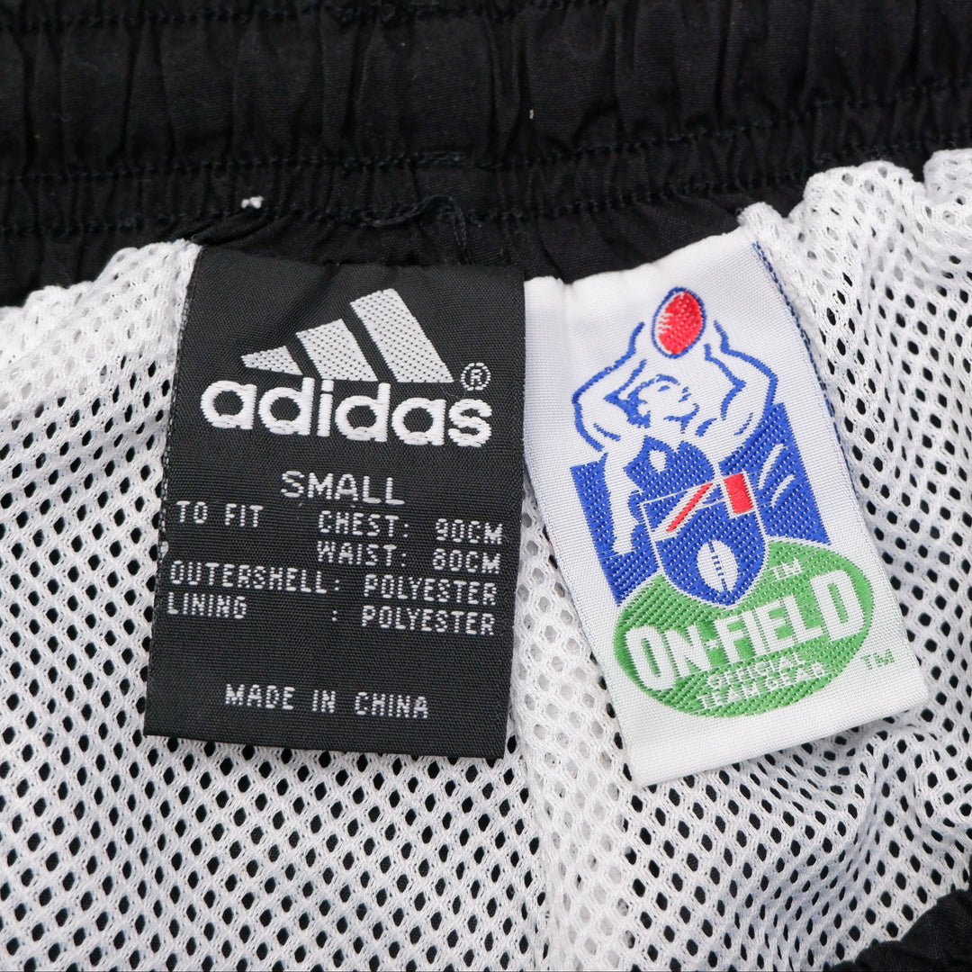 Vintage Mens Adidas Track Pants Black Snap Button Polyester