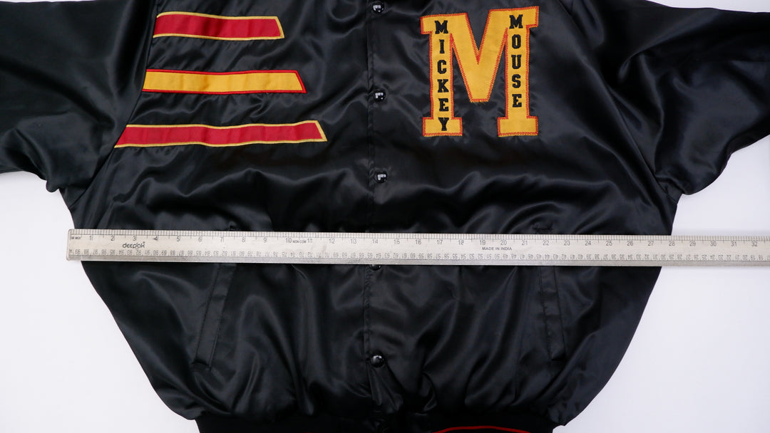 Vintage Mens Disney Mickey Mouse Varsity Jacket Black Embroidered | Migration_Jacket MJ DROP - View 13 | Fashion Rerun