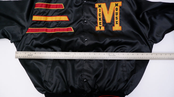 Vintage Mens Disney Mickey Mouse Varsity Jacket Black Embroidered | Migration_Jacket MJ DROP - View 13 | Fashion Rerun