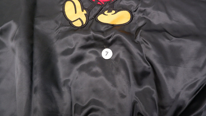 Vintage Mens Disney Mickey Mouse Varsity Jacket Black Embroidered | Migration_Jacket MJ DROP - View 12 | Fashion Rerun
