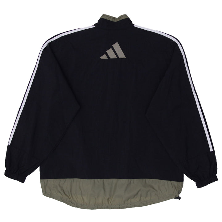 Vintage Mens Adidas Track Jacket Black Full Zip Logo Activewear