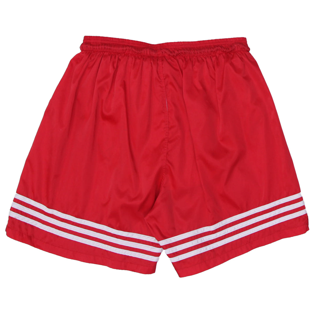 Vintage Mens Adidas Shorts Red Stripe Sports Activewear | Migration_Shorts UAENAT20 - Side View | Fashion Rerun