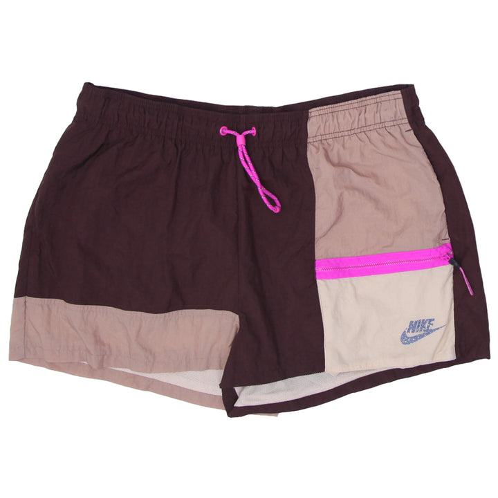 Ladies Nike Sportswear Icon Clash Colour Block Nylon Shorts