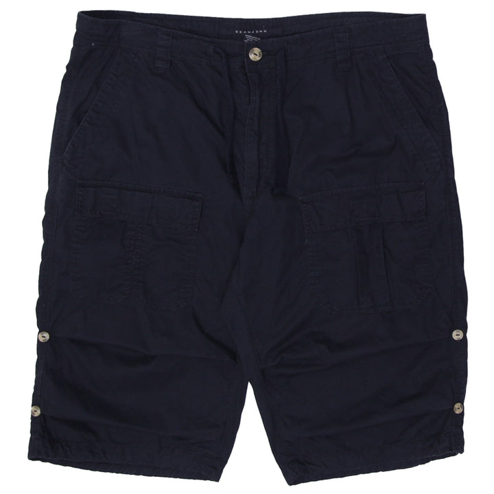 Y2K Mens Sean John Black Cargo Shorts