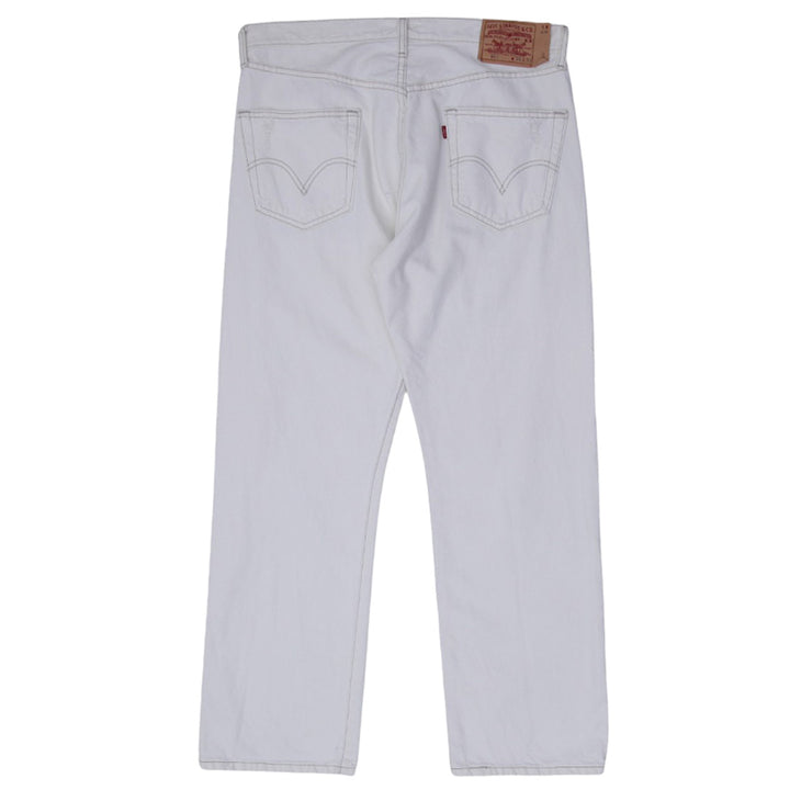 Mens Levis 501 Button Fly Ripped Jeans