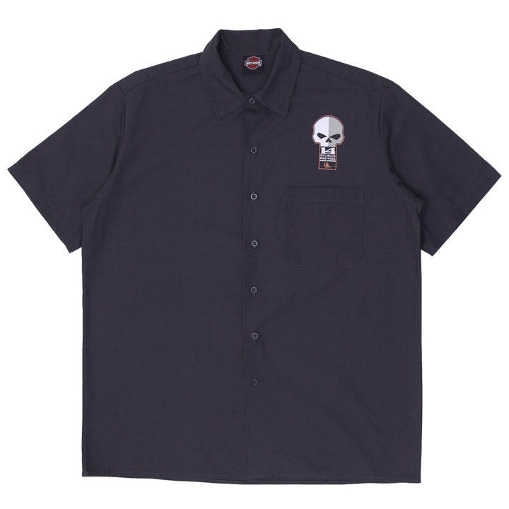 Mens Harley Davidson Sturgis Bike Week Button Short Sleeve Shirt