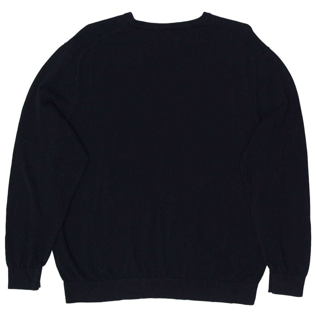 Mens Lacoste Black V-Neck Long Sleeve Sweater