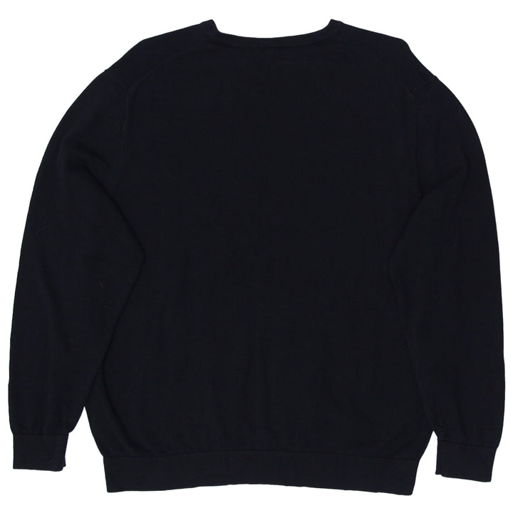 Mens Lacoste Black V-Neck Long Sleeve Sweater