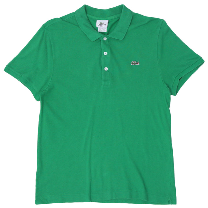 Mens Lacoste Polo Green Short Sleeve Crocodile Logo Cotton