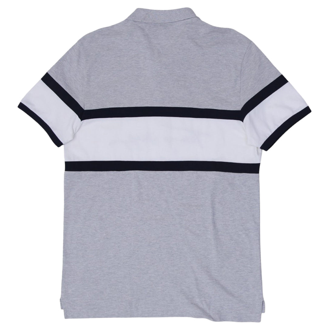 Mens Tommy Hilfiger Polo Gray Short Sleeve Spell Out Logo