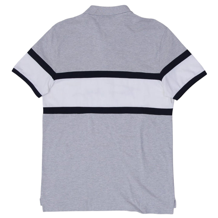 Mens Tommy Hilfiger Polo Gray Short Sleeve Spell Out Logo