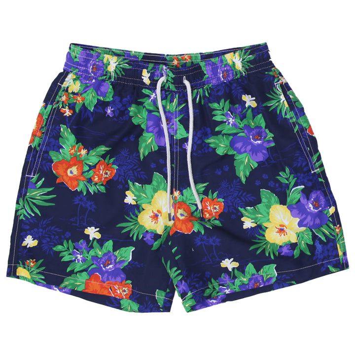 Mens Polo Ralph Lauren Swim Trunks Navy Floral Pattern Quick Drying