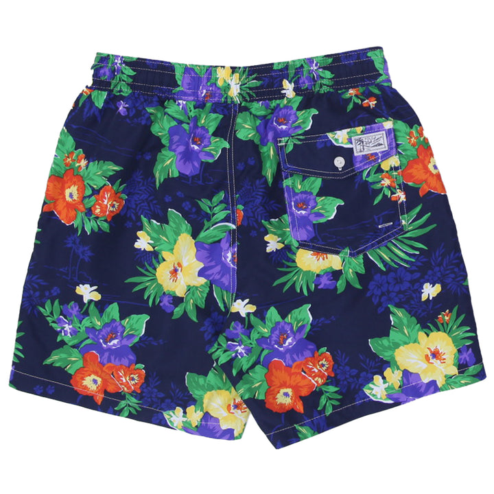 Mens Polo Ralph Lauren Swim Trunks Navy Floral Pattern Quick Drying