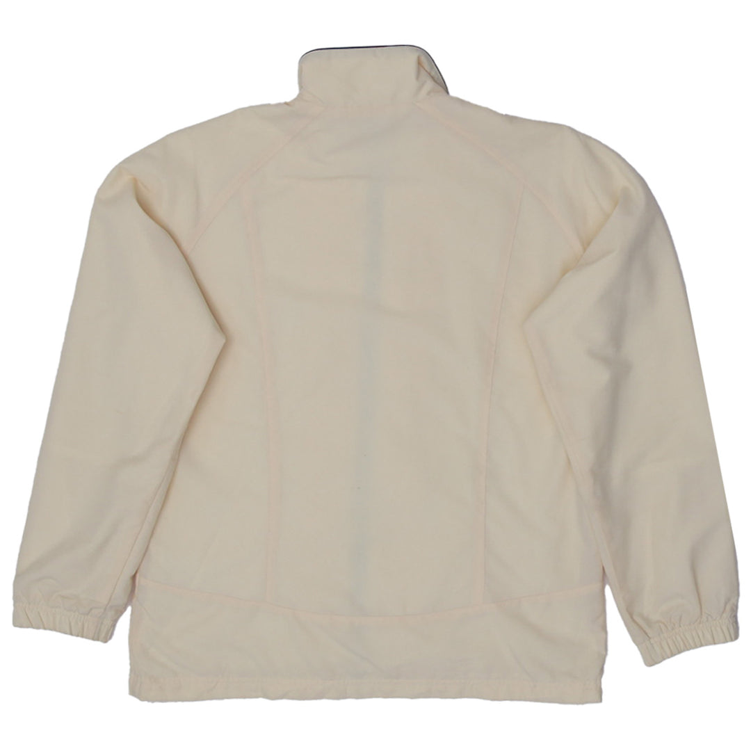Vintage Ladies Adidas Windbreaker Jacket Cream Full Zip Lightweight