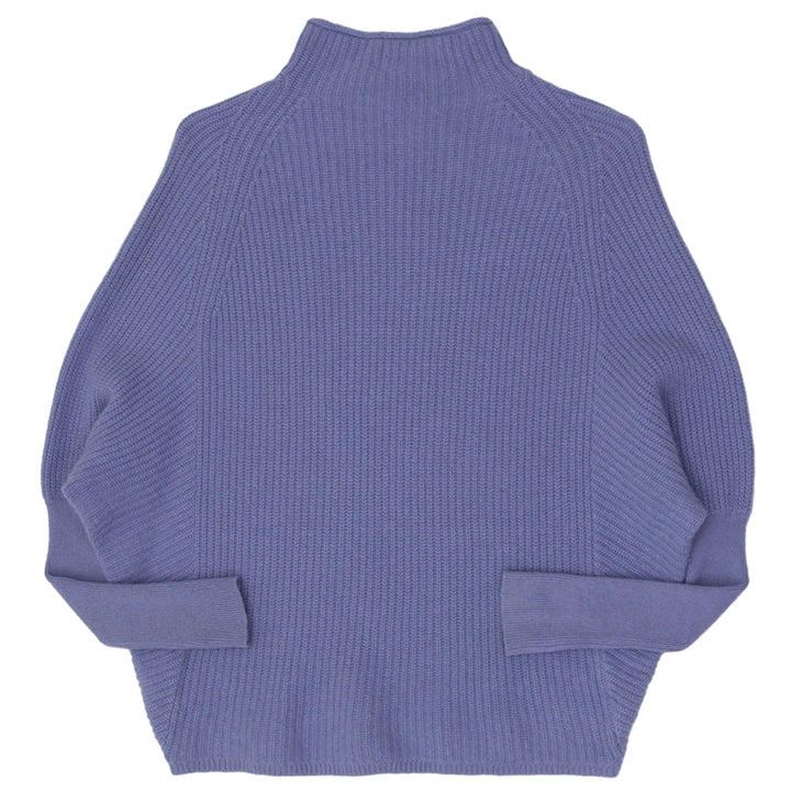 Ladies  100% Cashmere Sweater Lavender Mock Neck Long Sleeve Knitwear
