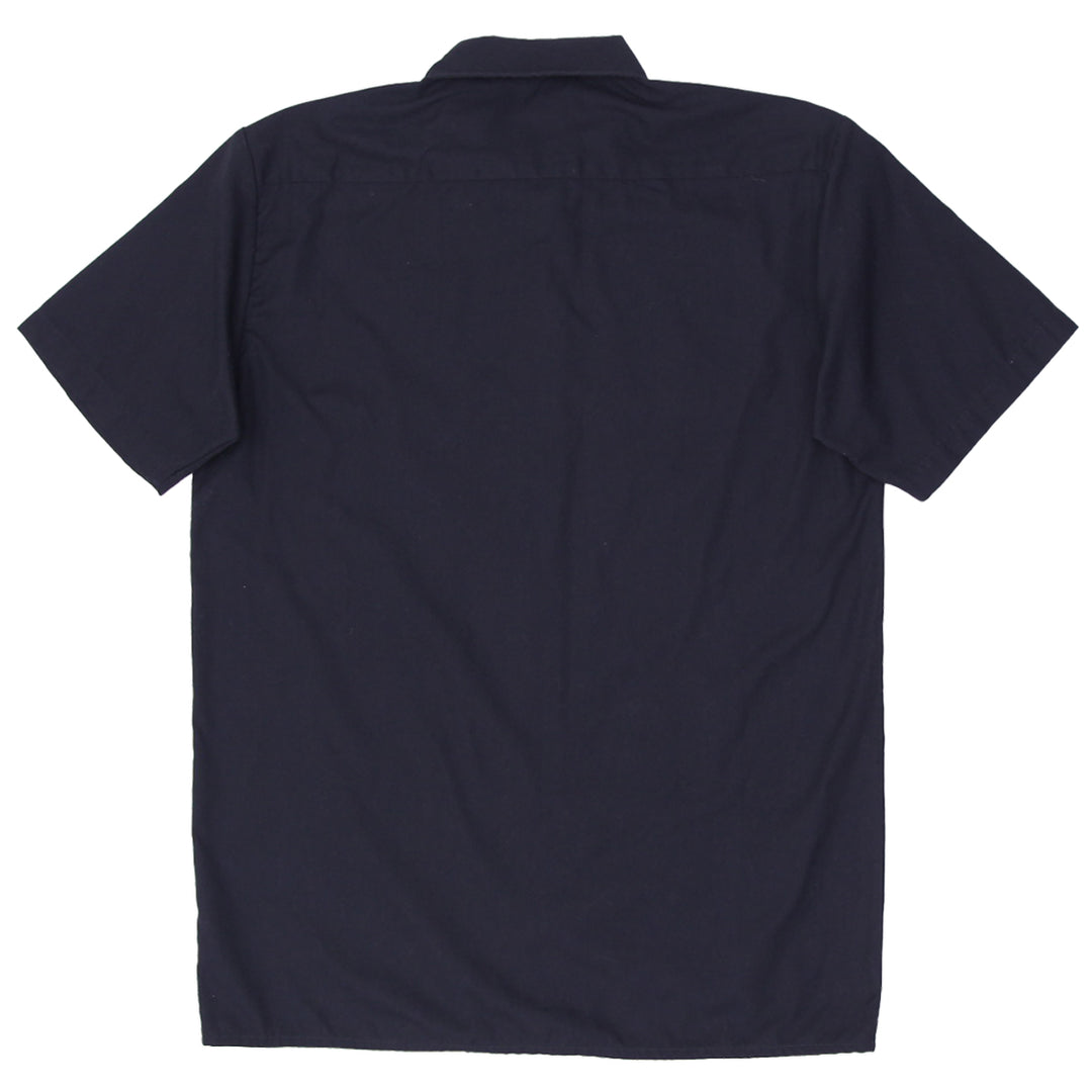 Mens Dickies Work Shirt Black Short Sleeve Casual Button Up