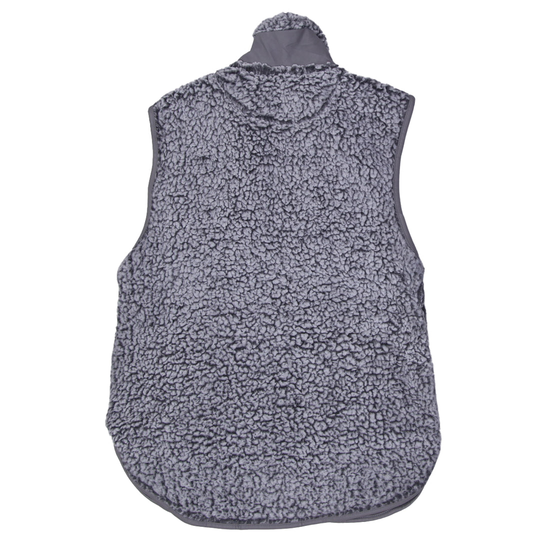 Ladies Abercrombie & Fitch Gray Full Zip Fuzzy Fleece Vest