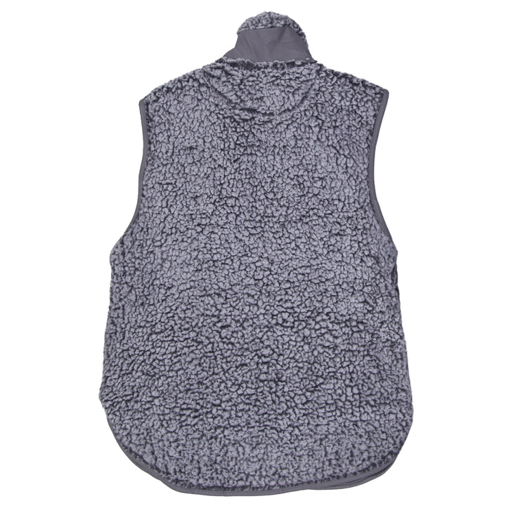 Ladies Abercrombie & Fitch Gray Full Zip Fuzzy Fleece Vest
