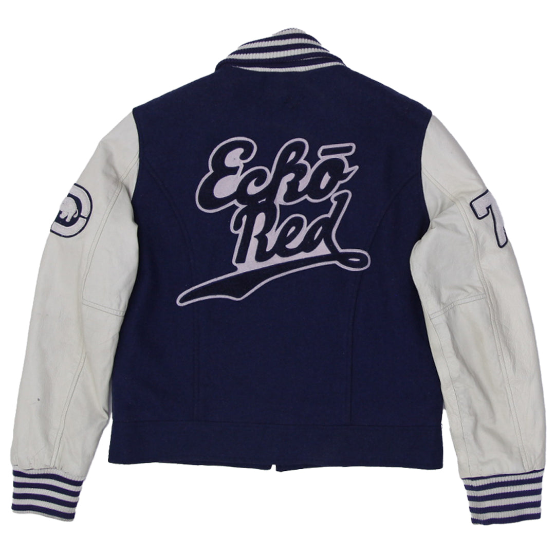 Youth Boys Ecko Red Varsity Jacket Navy White Embroidered Logo