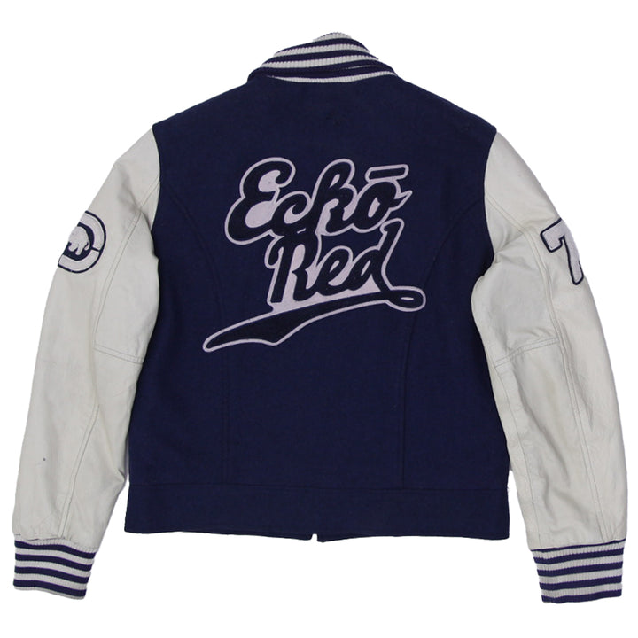 Youth Boys Ecko Red Varsity Jacket Navy White Embroidered Logo