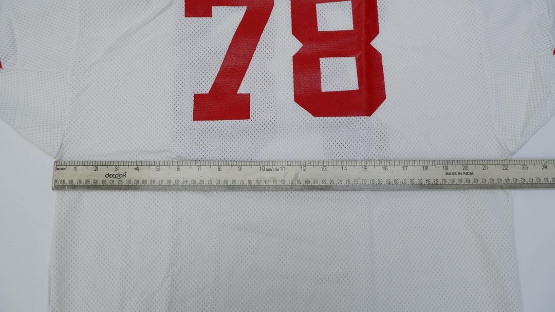 Vintage Mens Russell Athletic Jersey White Red Graphic American Football