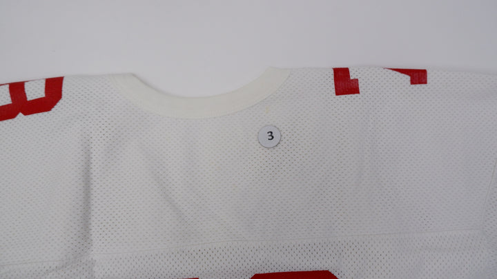 Vintage Mens Russell Athletic Jersey White Red Graphic American Football