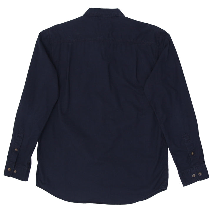 Mens Carhartt Relaxed Fit Shirt Navy Cotton Workwear Casual