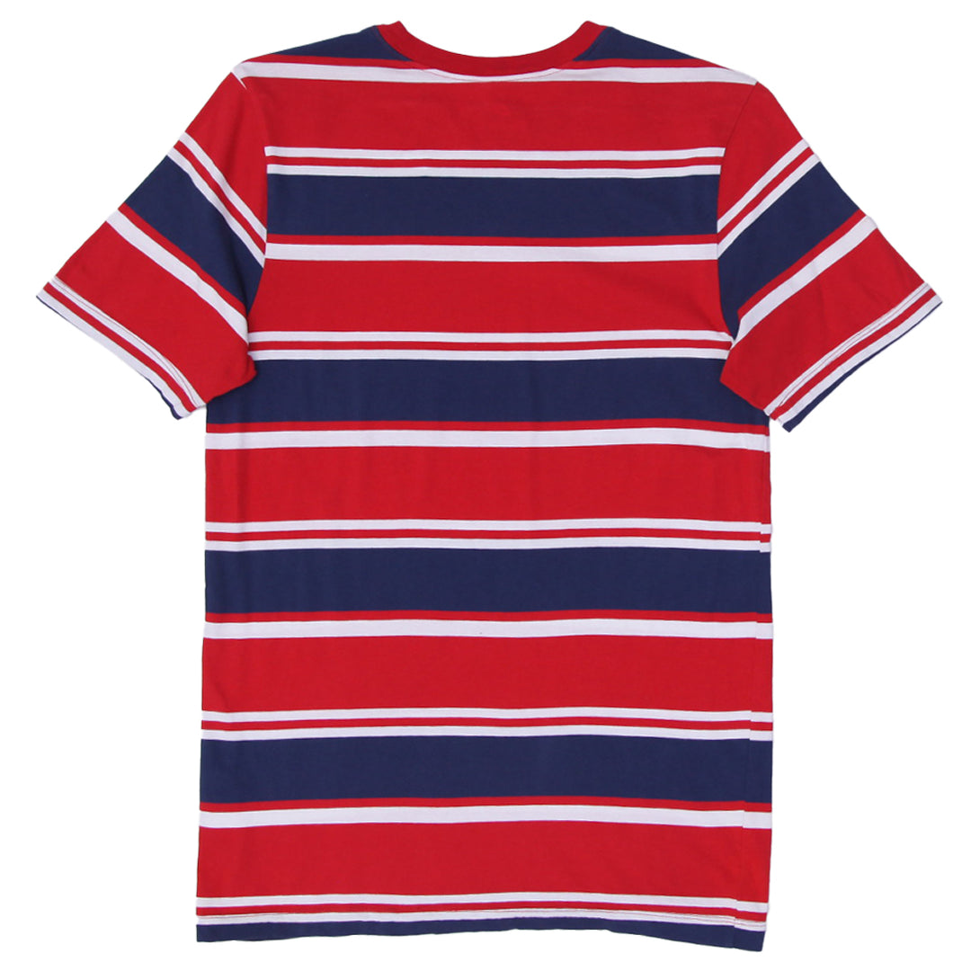 Mens The Nike Tee Embroidered Nike Logo Striped T-Shirt