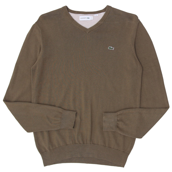 Mens Lacoste V-Neck Long Sleeve Sweater