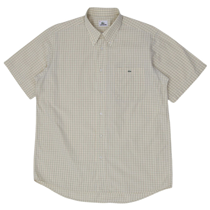 Mens Lacoste Short Sleeve Checkered Shirt