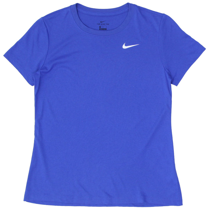 Ladies Nike T-Shirt Blue Short Sleeve Athletic Fit