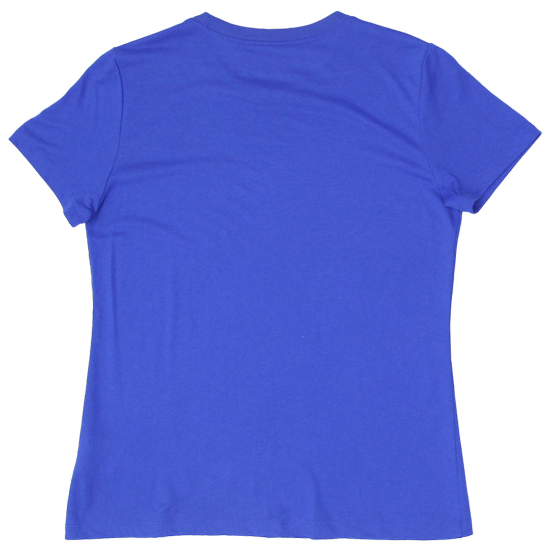Ladies Nike T-Shirt Blue Short Sleeve Athletic Fit