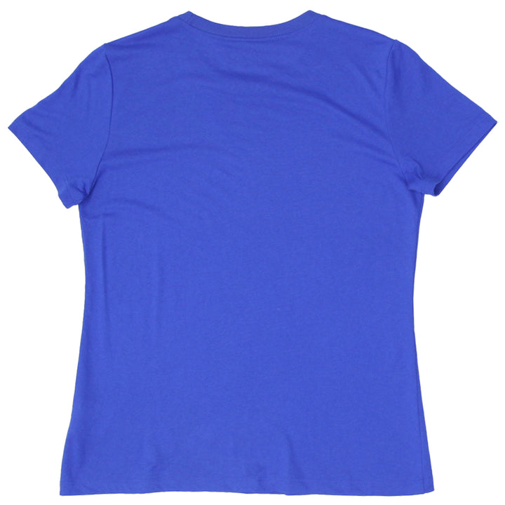 Ladies Nike T-Shirt Blue Short Sleeve Athletic Fit