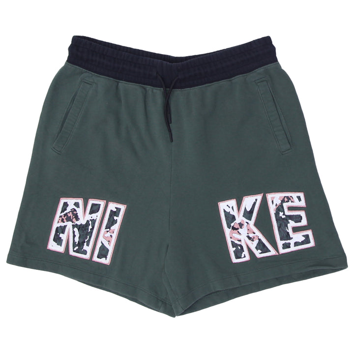 Ladies Nike Fleece Green Pink Camo Logo Shorts R