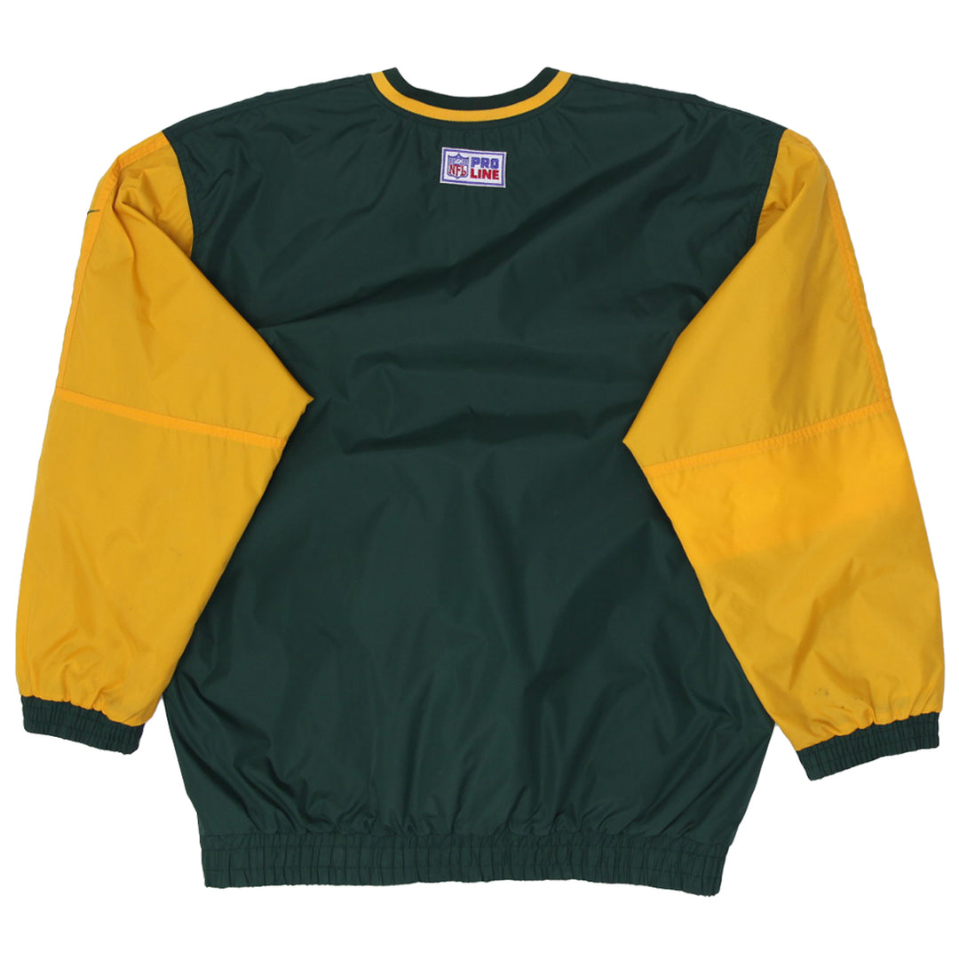 Vintage Mens Nike Green Bay Packers Jacket Green Yellow Reversible NFL