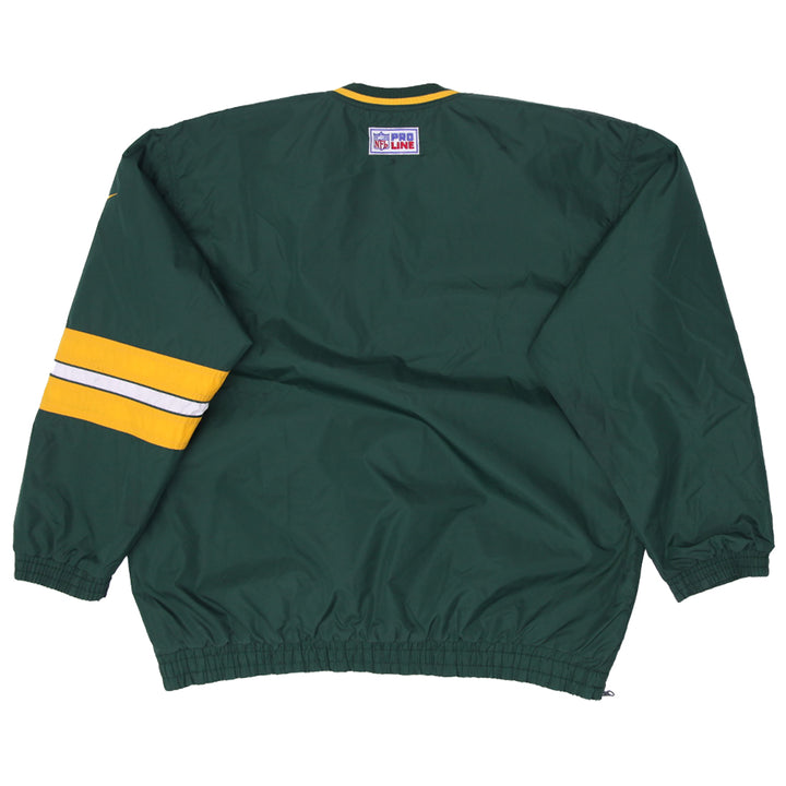 Vintage Mens Nike Green Bay Packers Jacket Green Yellow Reversible NFL