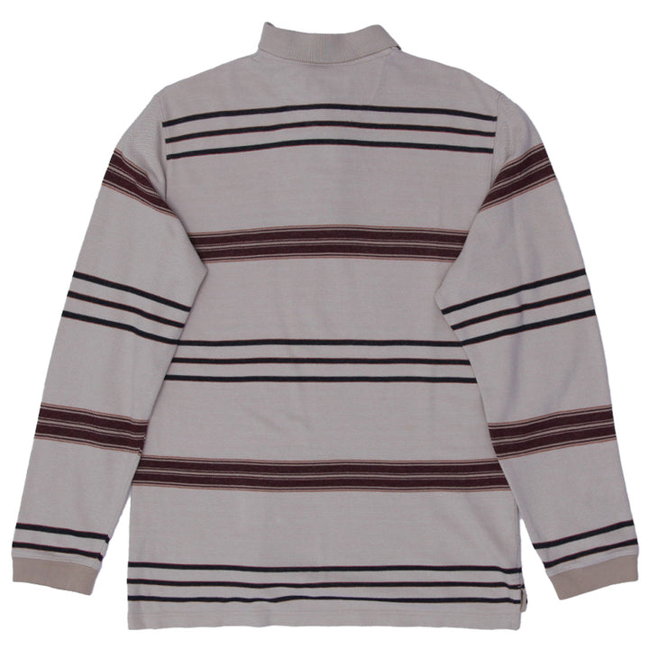 Mens Chaps Lauren Long Sleeve Striped Polo T-Shirt
